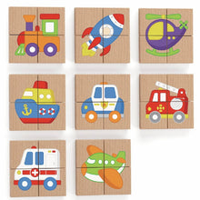 Puzzle magnetico in legno Viga con 8 immagini di veicoli. Blocchi sicuri per  bambini 2-3 anni 5