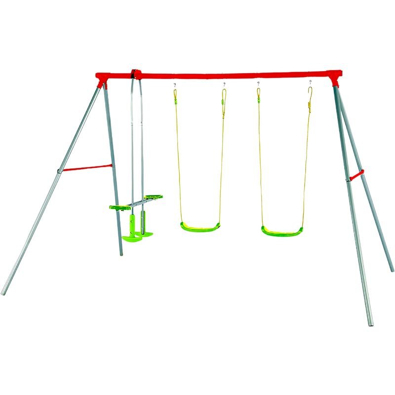 Altalena da Giardino con Dondolo e 2 Seggiolini - BabyLud