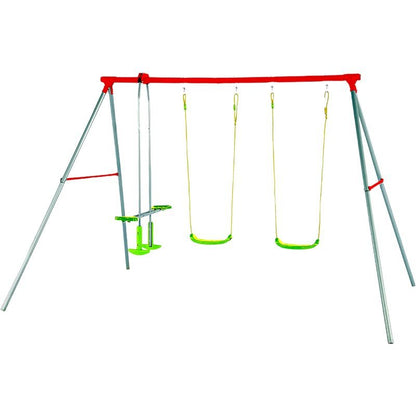 Altalena da Giardino con Dondolo e 2 Seggiolini - BabyLud