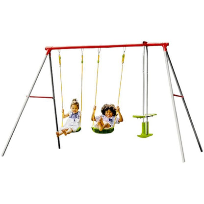 Altalena da Giardino con Dondolo e 2 Seggiolini - BabyLud