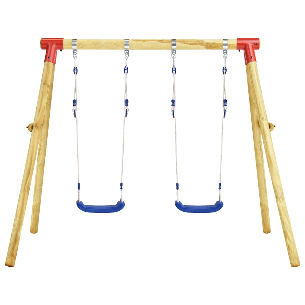 Altalena Doppia da Giardino in Legno di Pino - BabyLud