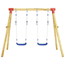 Altalena Doppia da Giardino in Legno di Pino - BabyLud
