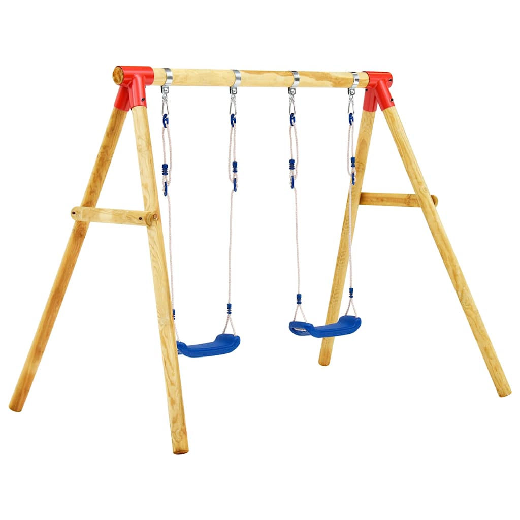 Altalena Doppia da Giardino in Legno di Pino - BabyLud