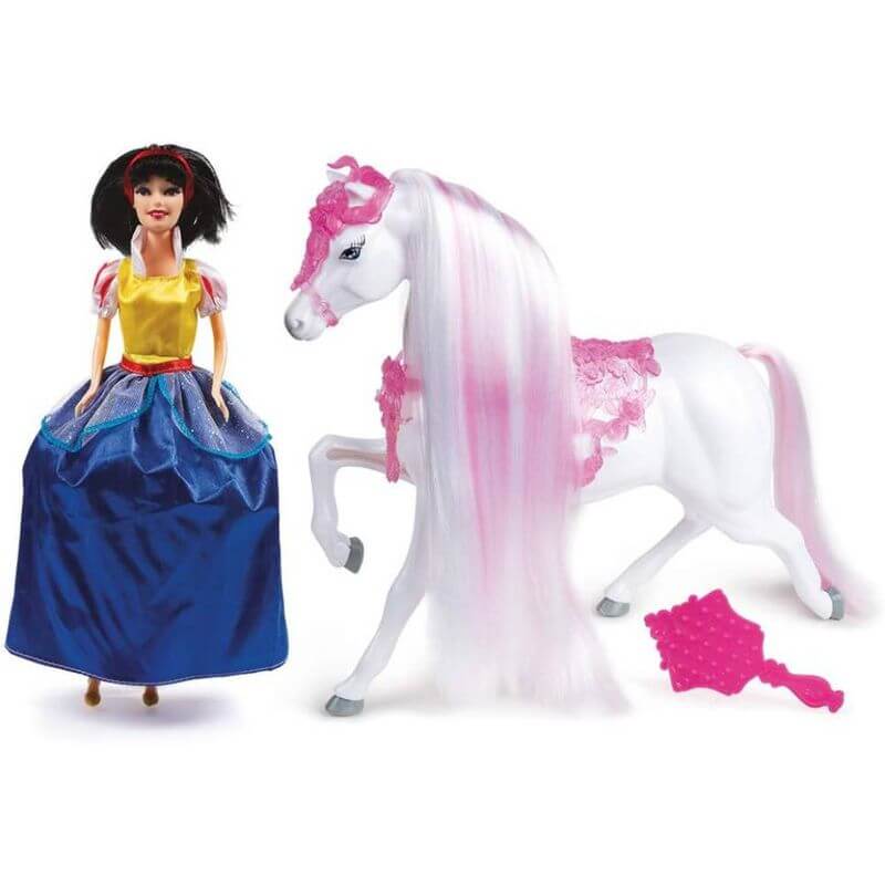 Bambola Biancaneve e il suo Cavallo 30 Cm - BabyLud