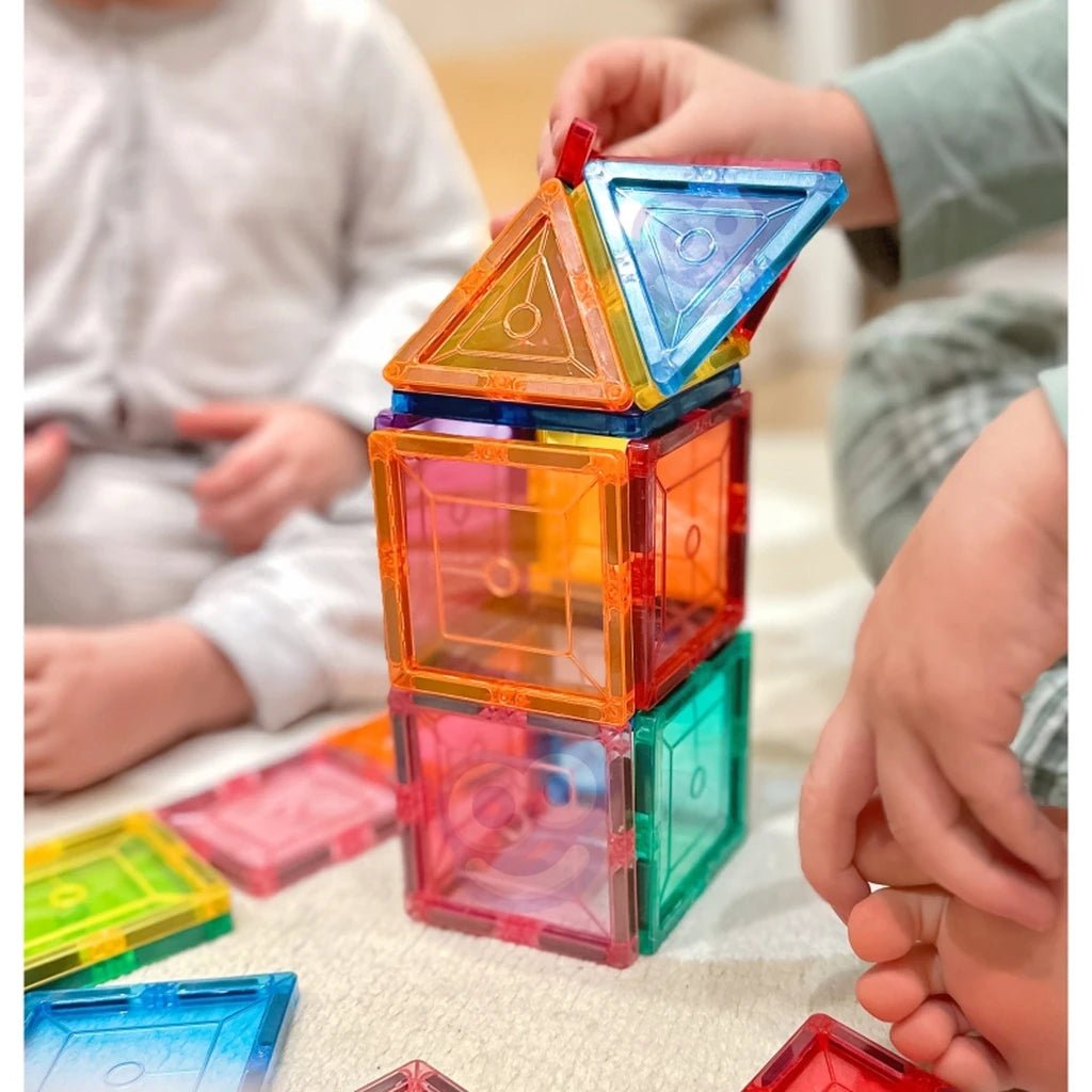 Blocchi 3D Costruzioni Magnetiche Montessori 28 Pezzi - BabyLud
