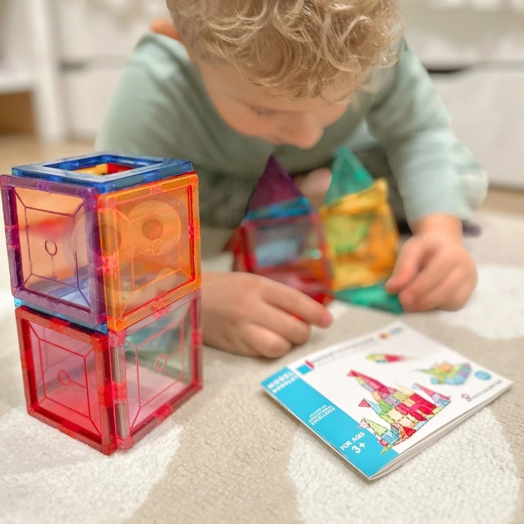 Blocchi 3D Costruzioni Magnetiche Montessori 28 Pezzi - BabyLud