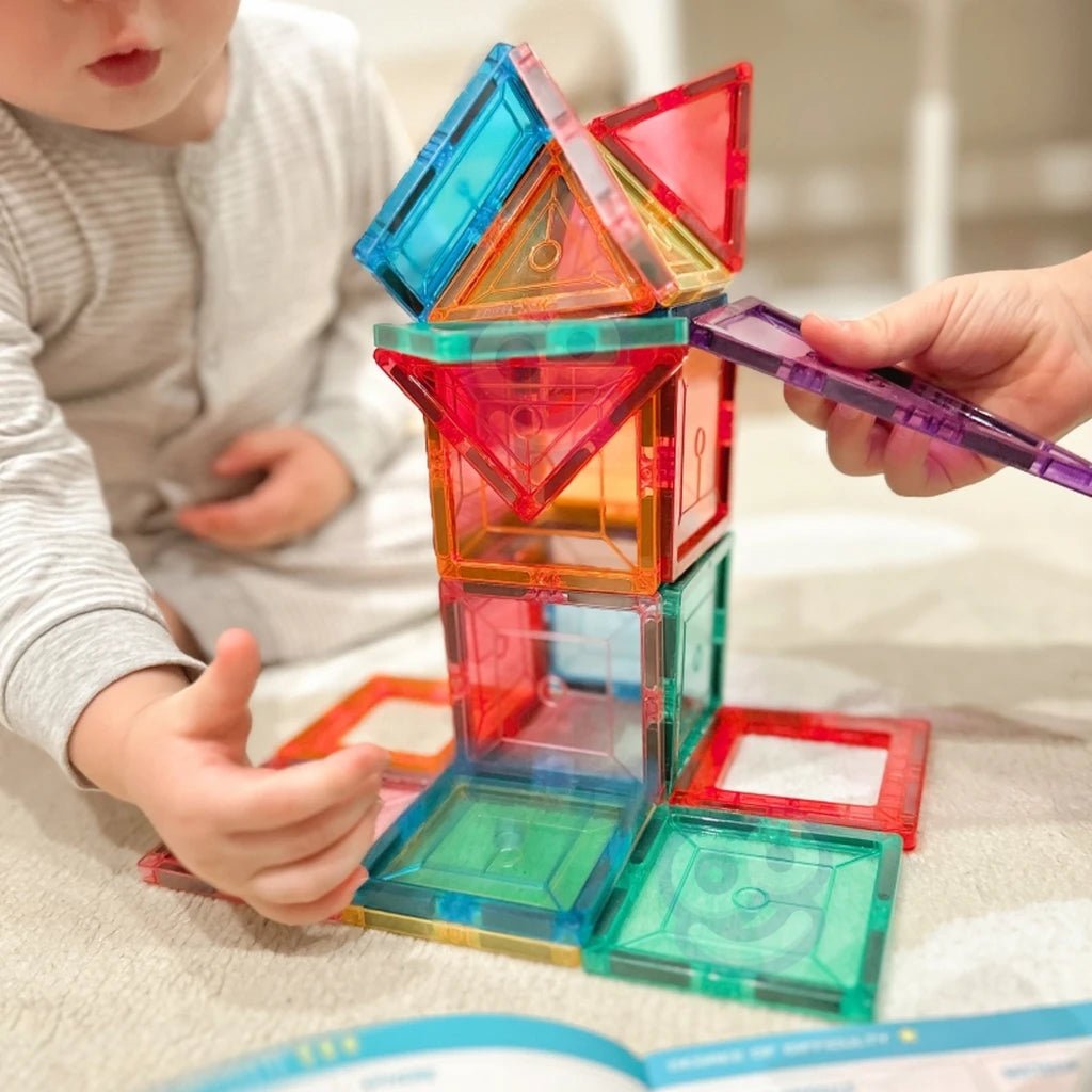 Blocchi 3D Costruzioni Magnetiche Montessori 28 Pezzi - BabyLud