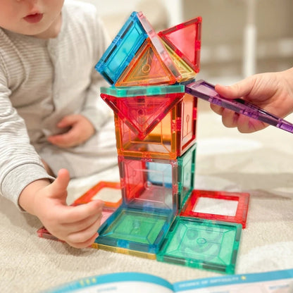 Blocchi 3D Costruzioni Magnetiche Montessori 28 Pezzi - BabyLud
