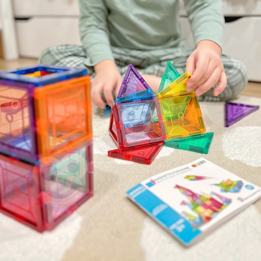 Blocchi 3D Costruzioni Magnetiche Montessori 28 Pezzi - BabyLud