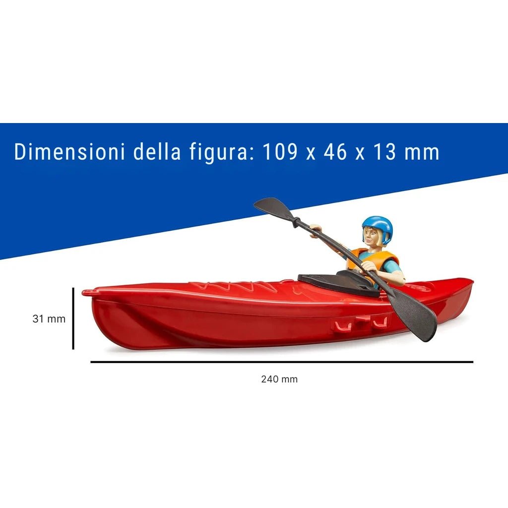 Bruder 63155 Kayak con Personaggio Bworld - BabyLud