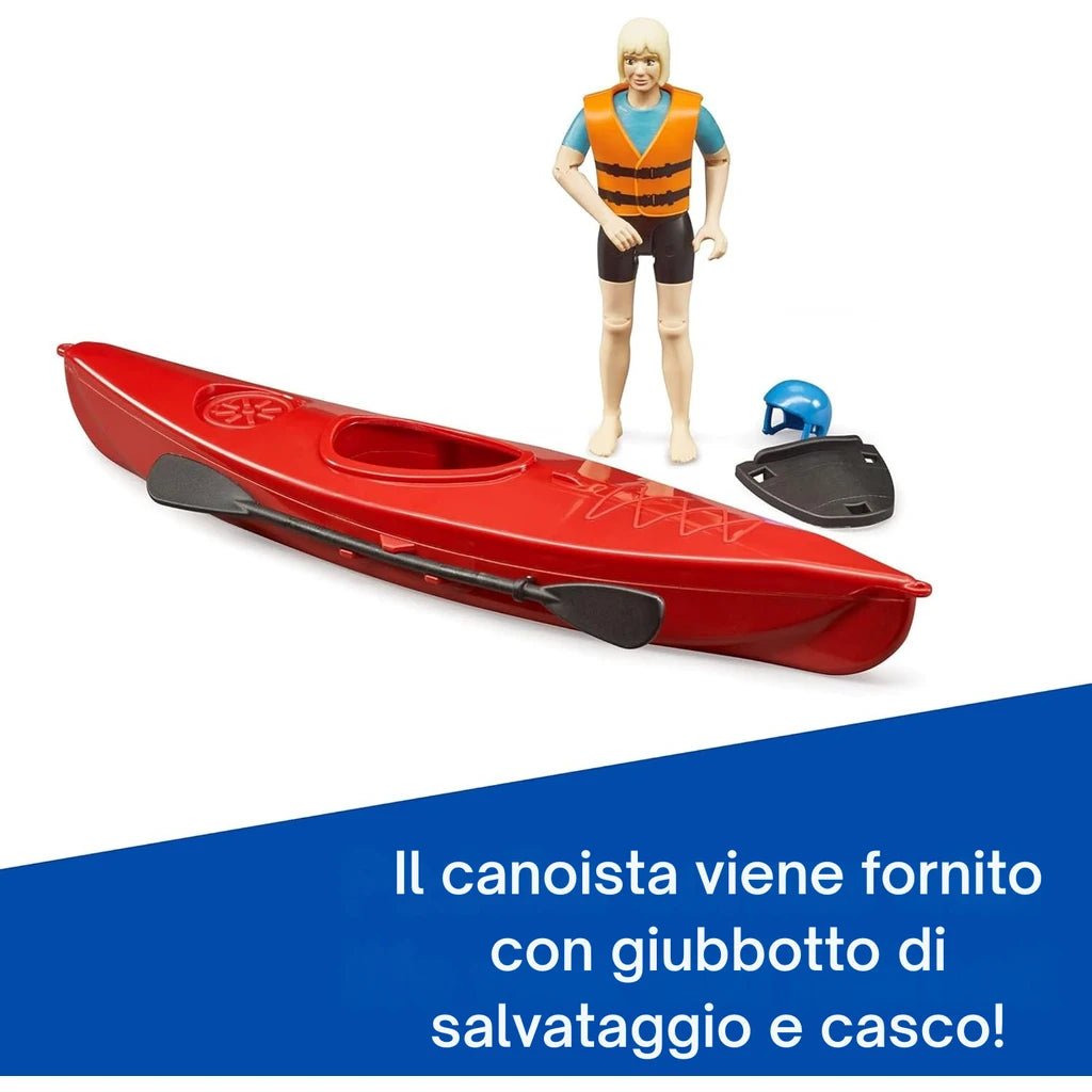 Bruder 63155 Kayak con Personaggio Bworld - BabyLud