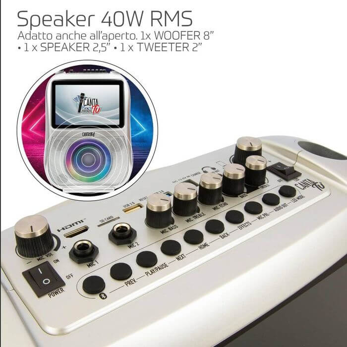 Canta Tu PRO Karaoke con Microfono Argento - BabyLud