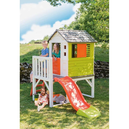 Casetta su Palafitte con Scivolo e Finestre Scorrevoli Smoby - BabyLud