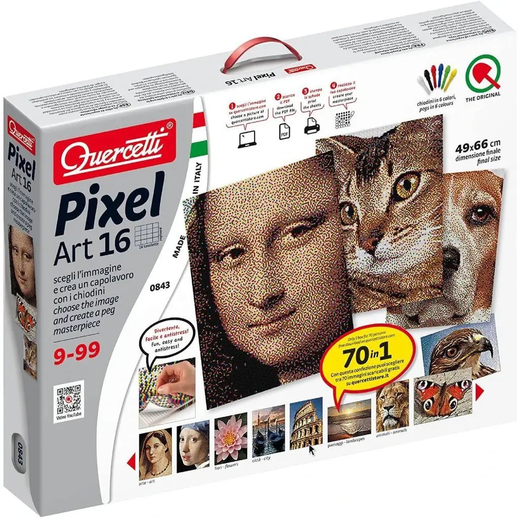 Chiodini Quercetti 0843 Pixel Art 16 70 Disegni - BabyLud