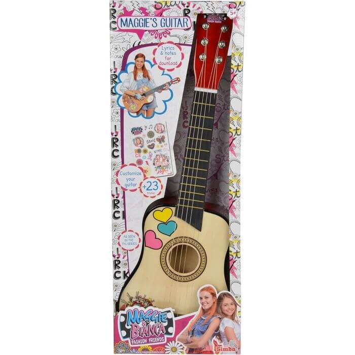 Chitarra Maggie & Bianca in Legno con Sticker - BabyLud