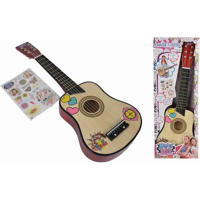 Chitarra Maggie & Bianca in Legno con Sticker - BabyLud