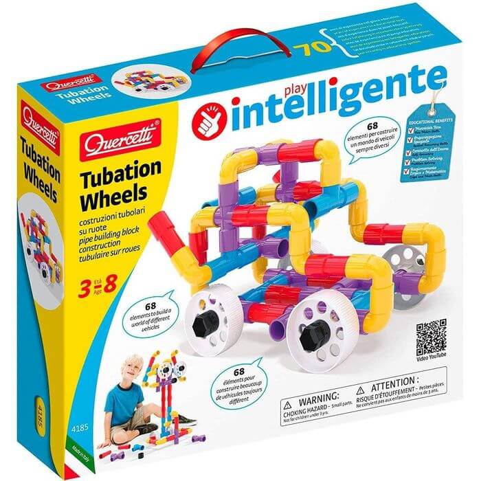 Costruzioni Tubolari Quercetti 4185 con Ruote 3 - 8 Anni - BabyLud