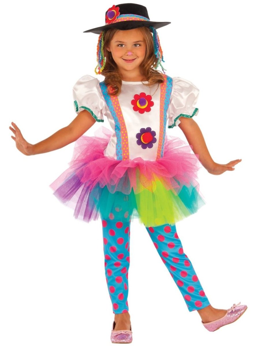 Costume Clown Colorato Per Bambina 620847 - BabyLud