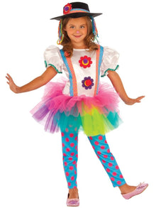 Costume Clown Colorato Per Bambina 620847 - BabyLud