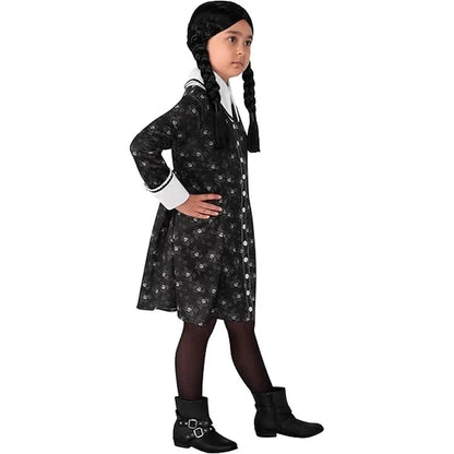 Costume Mercoledì Addams Bambina Halloween - BabyLud