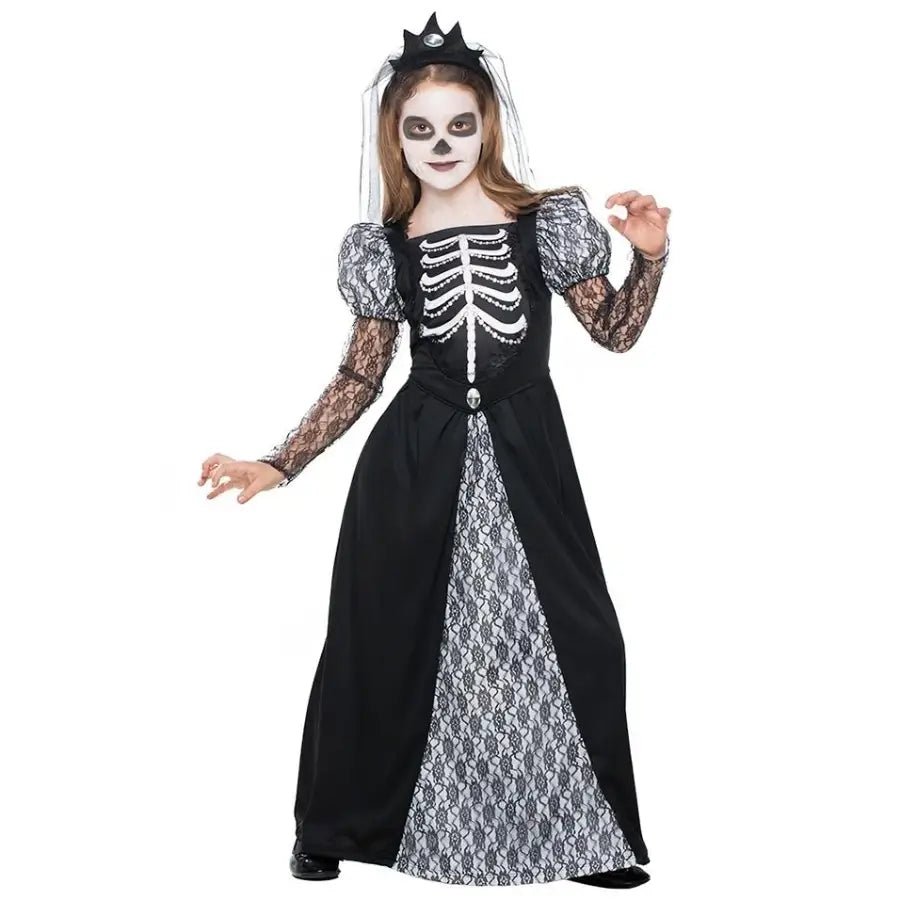 Costume Scheletro Bambina Halloween 5 - 6 anni - BabyLud