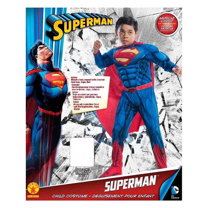 Costume Superman Imbottito con Mantello 8 - 10 Anni - BabyLud
