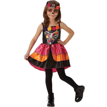 Costume Teschio di Zucchero Bambina 8 - 10 Anni 640058 - BabyLud