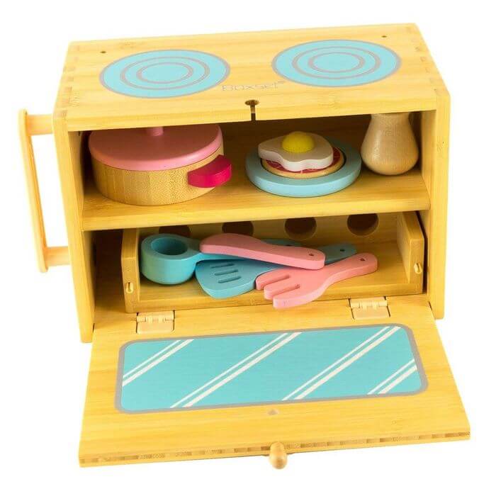 Cucina Giocattolo Portatile in Legno per Bambine - BabyLud