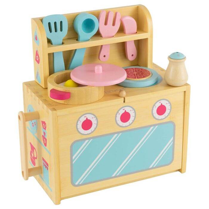 Cucina Giocattolo Portatile in Legno per Bambine - BabyLud