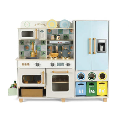 Cucina in Legno Interattiva Con Lavello Forno Frigorifero - BabyLud