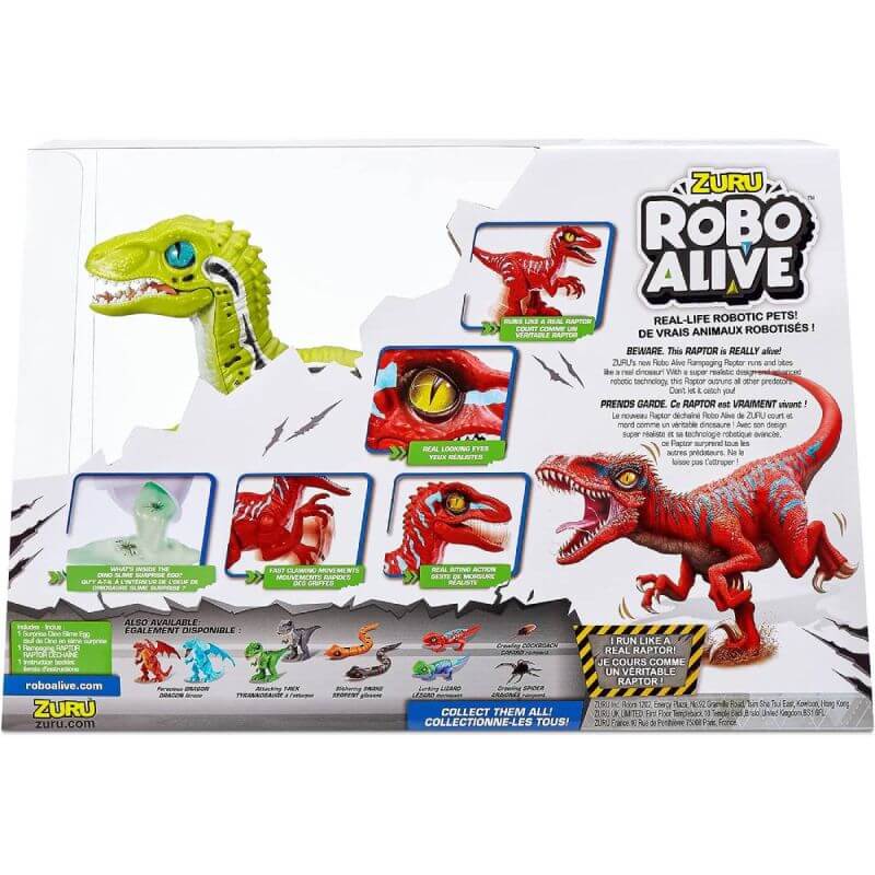 Dinosauro Robo Alive Velociraptor Con Dino Slime - BabyLud