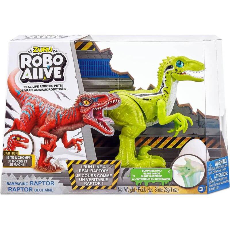 Dinosauro Robo Alive Velociraptor Con Dino Slime - BabyLud