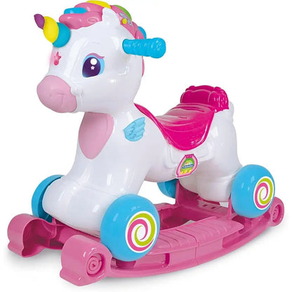 Dondolo Nuvola Dolce Unicorno 3 in 1 Cavalcabile - BabyLud