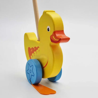 Giocattolo Anatra in Legno Spingi e Cammina - BabyLud