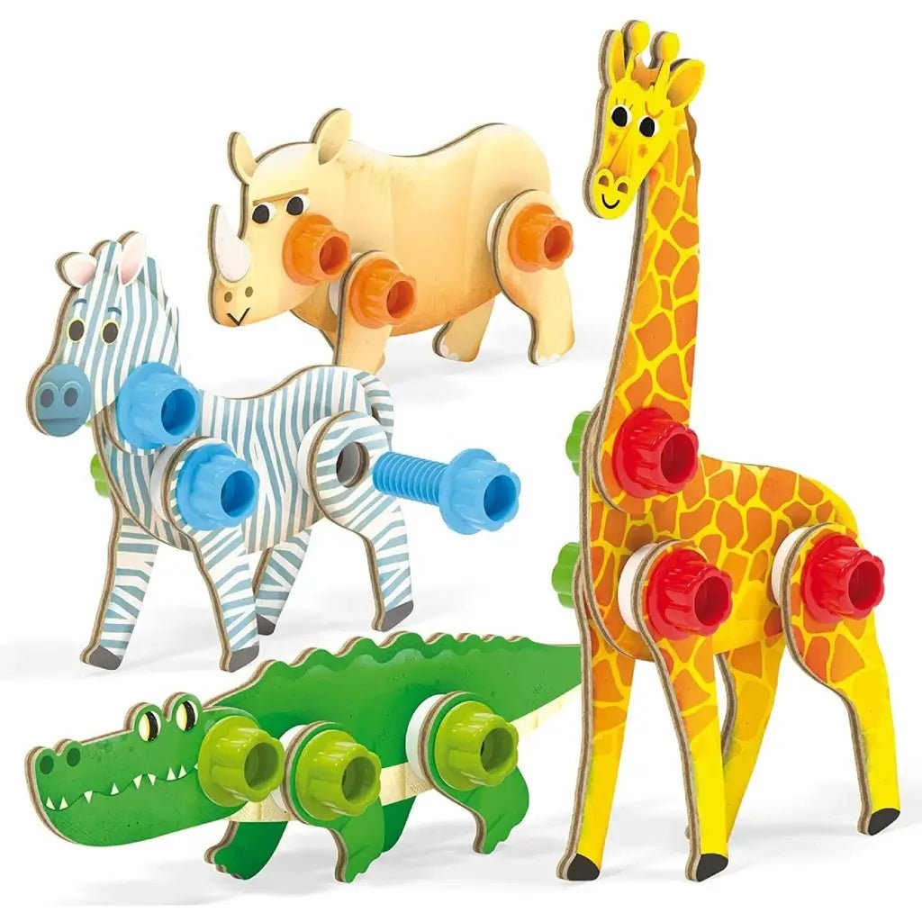 GiocaWood Animali della Savana Di Legno Quercetti 0735 - BabyLud