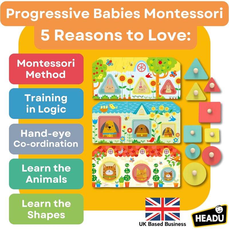 Gioco Educativo Montessori Headu Progressive Babies - BabyLud