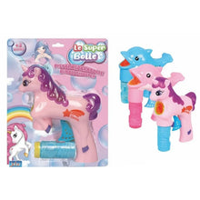 Pistola sparabolle a forma di unicorno rosa e delfino