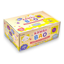 Display da 12 squishy antistress Kawaii Bao a forma di raviolo con faccina kawaii in vari colori, diametro 9,5 cm