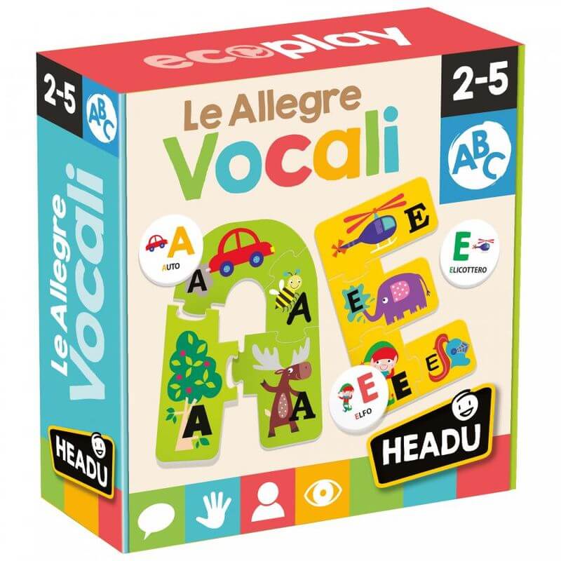 Le Allegre Vocali Lettere Puzzle Gioco Educativo IT25398 - BabyLud