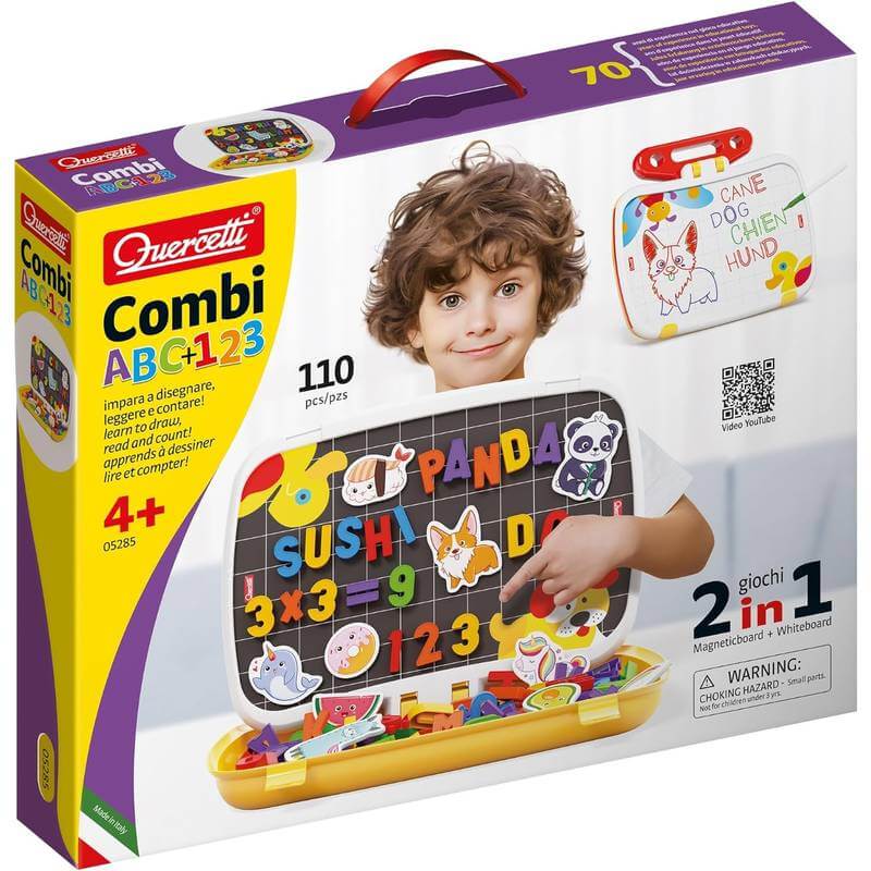Lettere e Numeri Magnetici Combi ABC 123 Valigetta 5285 - BabyLud