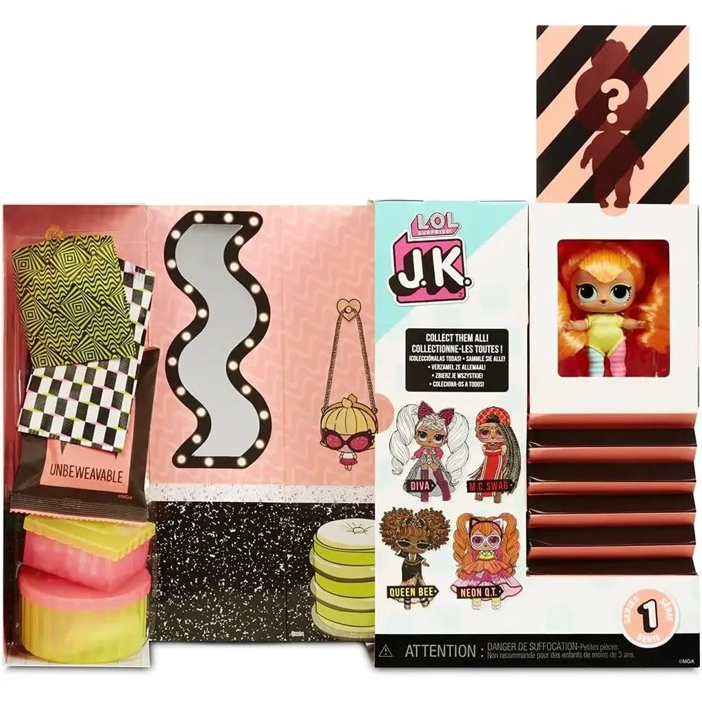 LOL Surprise JK Mini Neon Q.T. Fashion Doll 15 Sorprese - BabyLud