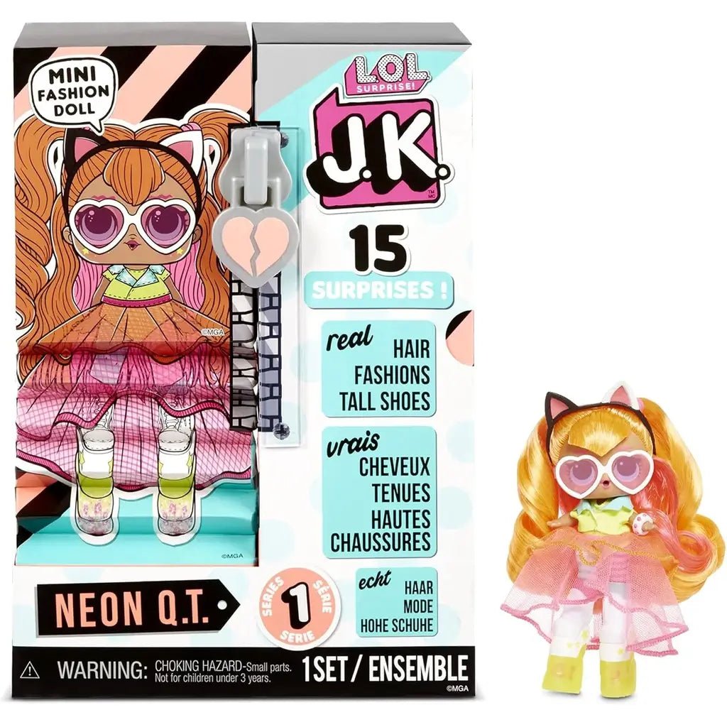 LOL Surprise JK Mini Neon Q.T. Fashion Doll 15 Sorprese - BabyLud
