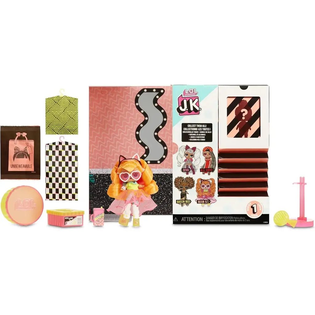 LOL Surprise JK Mini Neon Q.T. Fashion Doll 15 Sorprese - BabyLud