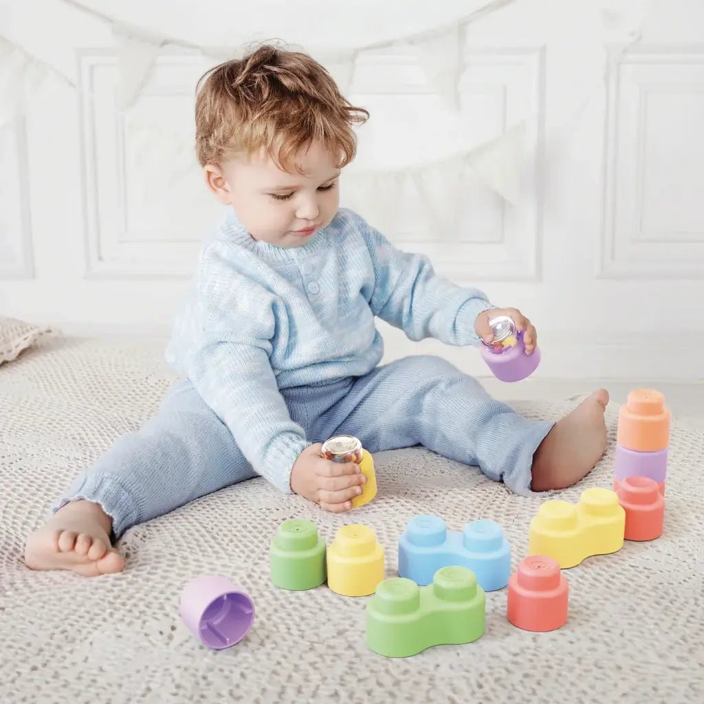 Mattoncini Morbidi Quercetti Momy Soft con Sonagli - BabyLud