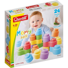 Momy Soft Quercetti Mattoncini Morbidi 24 Pezzi - BabyLud