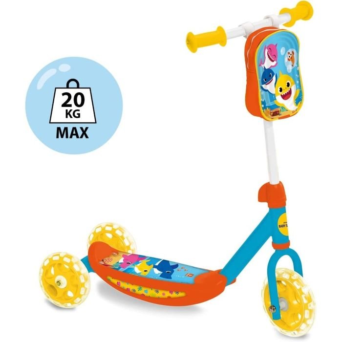 Monopattino Baby Shark 3 Ruote con Borsetta - BabyLud