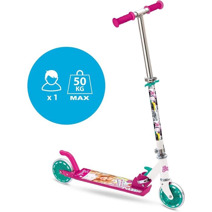Monopattino Barbie Pieghevole 2 Ruote - BabyLud