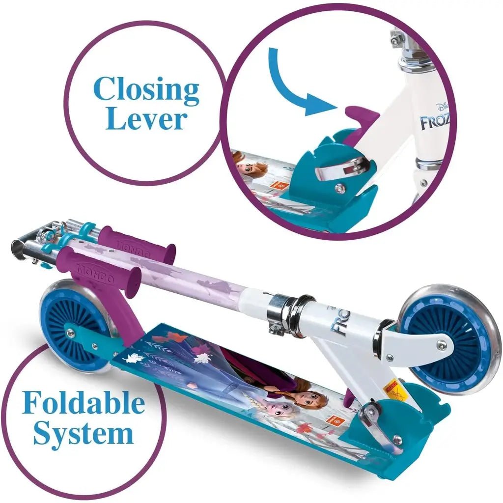 Monopattino Frozen II Disney a 2 Ruote Pieghevole - BabyLud