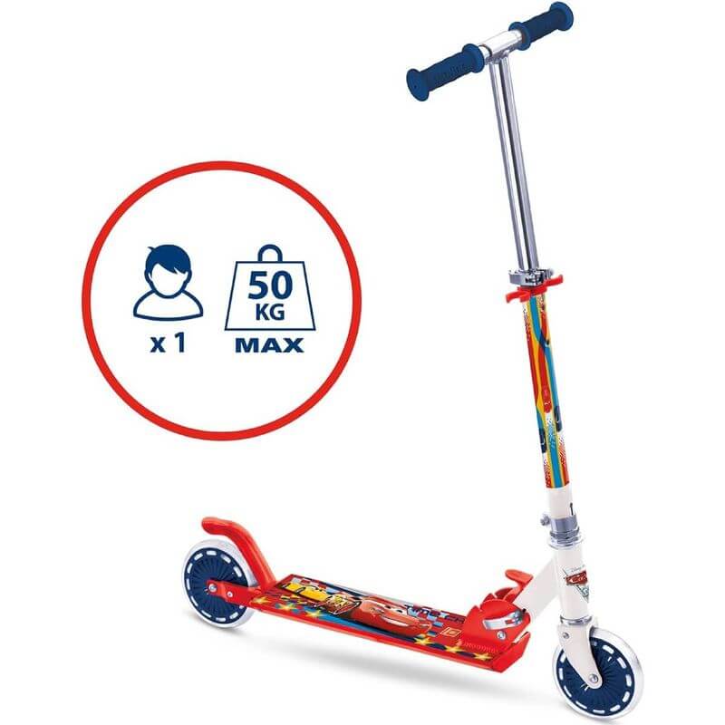 Monopattino Pieghevole Disney Cars 2 Ruote - BabyLud