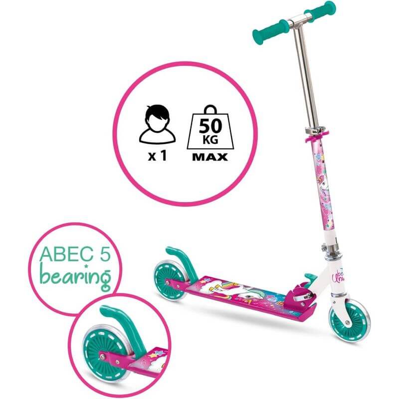 Monopattino Unicorno Pieghevole 2 Ruote 5+ Anni - BabyLud